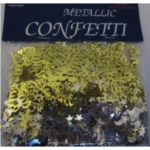 Just Married Gold & Silver Table Confetti